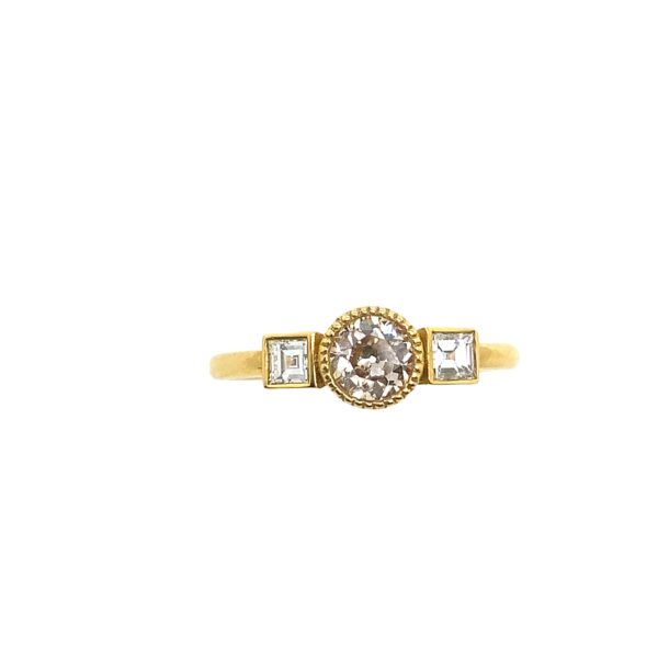 New Natural 0.50ct Round Brilliant Cut Victorian Cut Diamond Ring