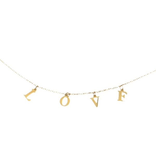 New 18ct Yellow Gold LOVE Bracelet On Adjustable 7 1/4"/7 3/4" Chain