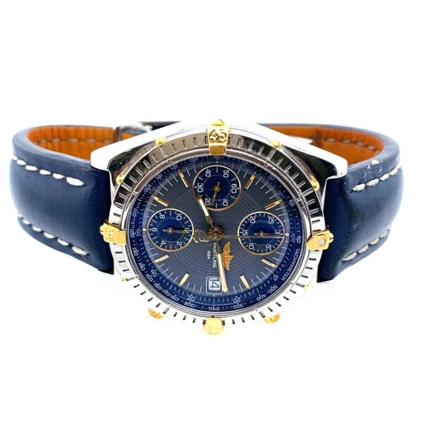 Breitling 1884 Chronomat Watch 42mm, With Original Blue Leather Strap