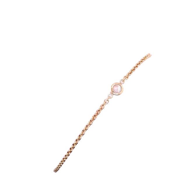October  Birthstone Bracelet set with 0.09ct Round Opal in 9ct Yellow Gold