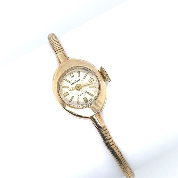 Vintage 9ct Gold Audax Watch, In 9ct Gold Wristwear With Cream Dial