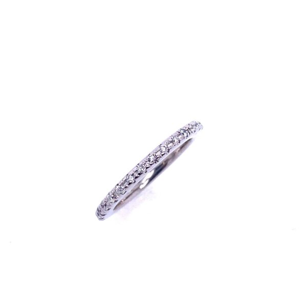 18ct White Gold 2mm Wide Diamond Full Eternity Ring Set With 0.30ct of Diamonds
