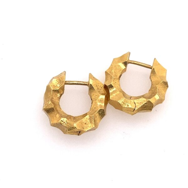 Designer Hoops Earrings, In 925 Sterling Silver With Gold Plated