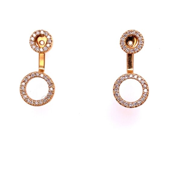 Fine Quality 18ct Yellow Gold Drops & Studs Set With 0.68ct Of Diamonds