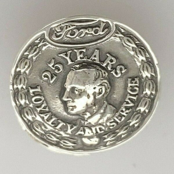 Vintage Solid Silver Ford Badge