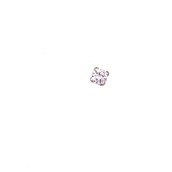 18ct White Gold Single Diamond Stud Earrings, 0.08ct