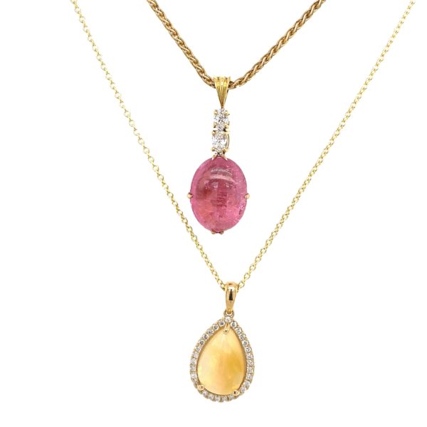Coloured Stone & Diamond Necklaces & Pendants