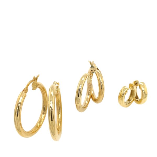 Plain Gold Earrings