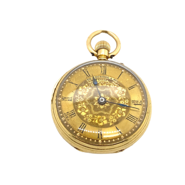 Antique 18ct Yellow Gold Victorian Thomas Russell & Sons Pocket Watch