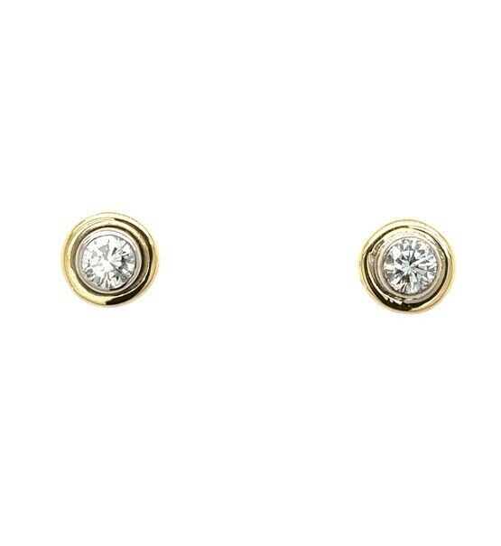 18ct Yellow Gold Diamond Stud Earrings, Set With 0.70ct H/SI1 Diamonds
