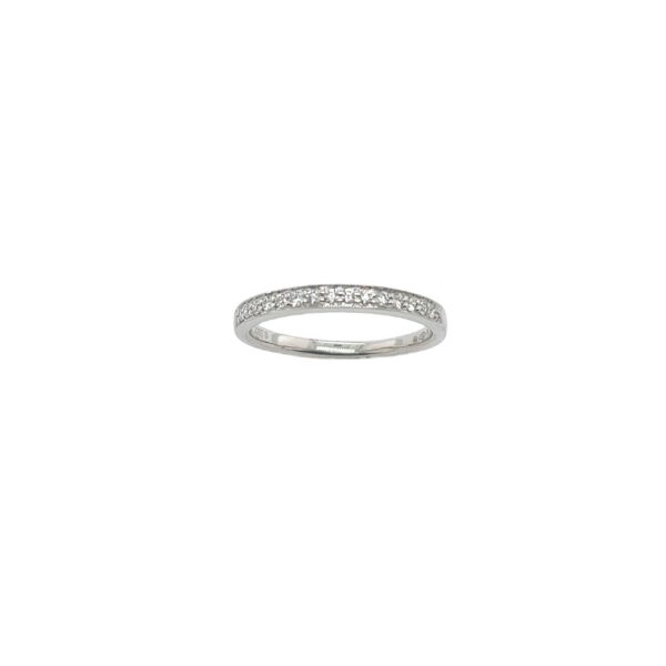 9ct White Gold Half Eternity Diamond Ring Set With 0.13ct G-H/SI