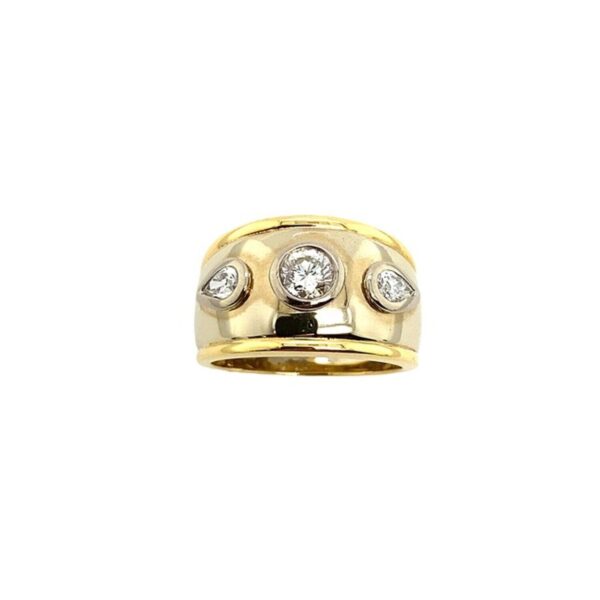 Fine Quality 18ct Yellow & White Gold 3 Stone 0.60ct G VS Diamond Ring
