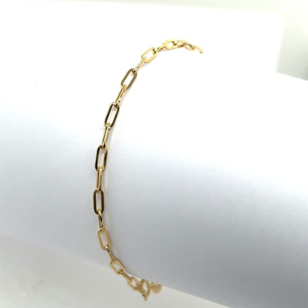 9ct Yellow Gold Paper Link Chain Bracelet