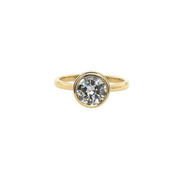 18ct Yellow Gold Diamond Solitaire Ring Set With 1.39ct H/SI2