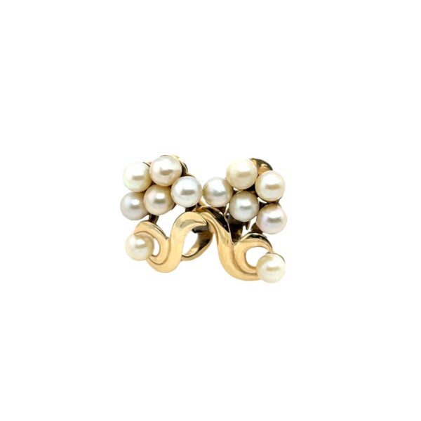 9ct Yellow Gold Pearl Earrings