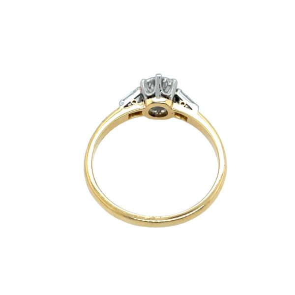 14ct Yellow Gold & Platinum Diamond Ring, Set With 0.56ct Diamonds