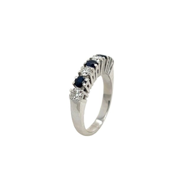 Sapphire & Diamond Ring, Set In 18ct White Gold