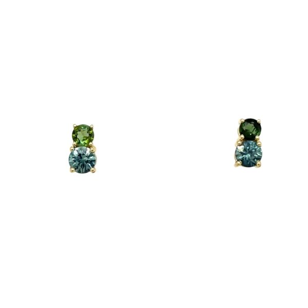 14ct Yellow Gold Sapphire Stud Earrings