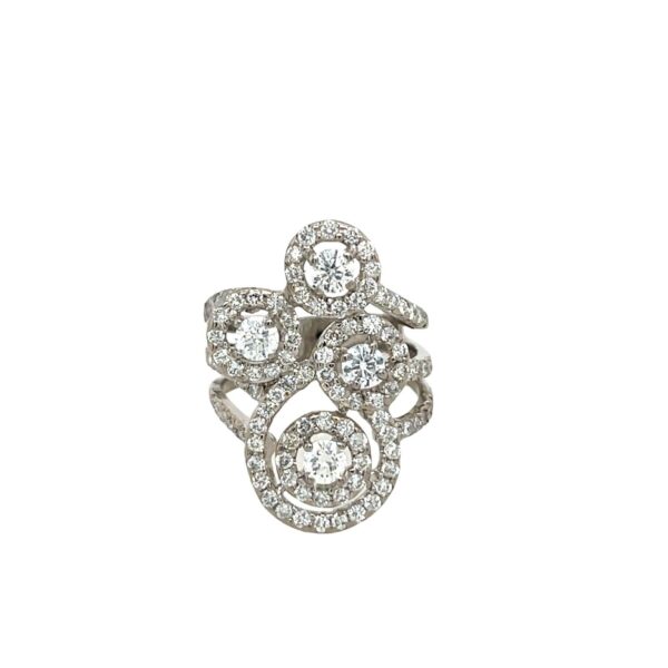 1.65ct Diamond Dress Ring Set In 18ct White Gold