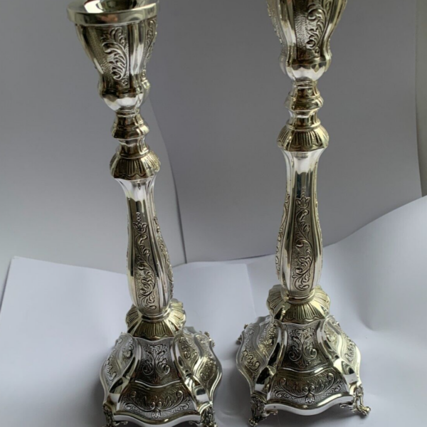 Pair of Vintage Hazorfim Sterling Silver Weighted Candlesticks