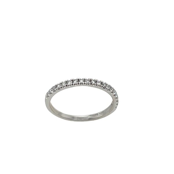 18ct White Gold Half Eternity Diamond Ring, Set With 0.28ct Diamonds