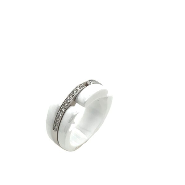 CHANEL Ultra Diamond 18ct White Gold  Ring & Ceramic S31301T57