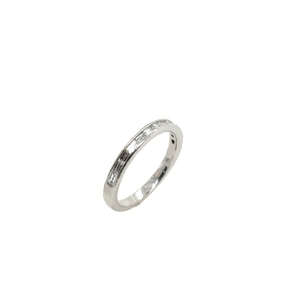 18ct White Gold Diamond Eternity Ring, Set with 0.30ct Baguettes Diamonds