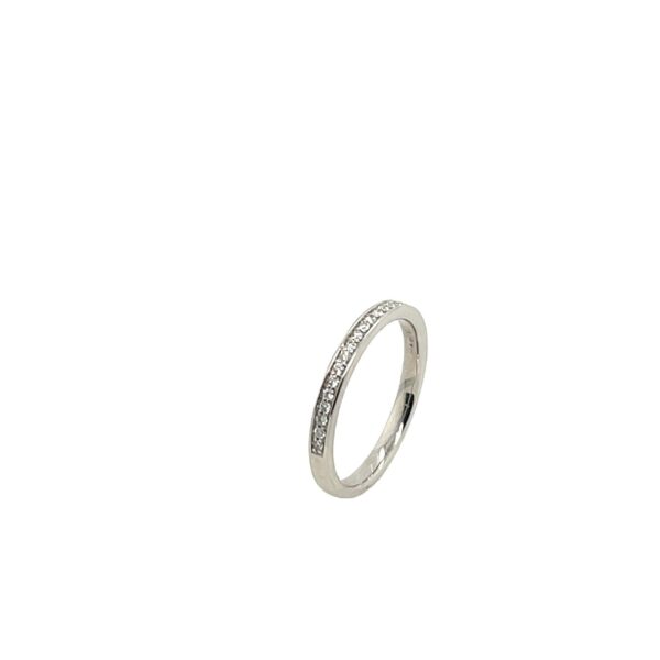 Platinum Diamond Half Eternity Ring, 0.16ct Natural Diamonds