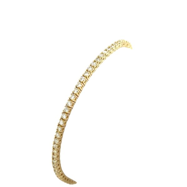 Diamond Tennis Bracelet Set With 1.0ct Natural Diamonds in 14ct Yellow Gold