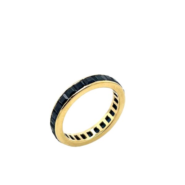 18ct Yellow Gold Full Eternity Natural Sapphire Ring