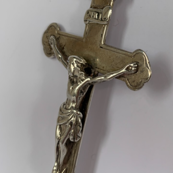 French Wall-Hanging Sterling Silver Crucufix