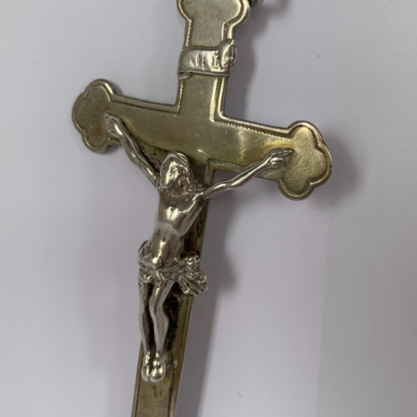 French Wall-Hanging Sterling Silver Crucufix