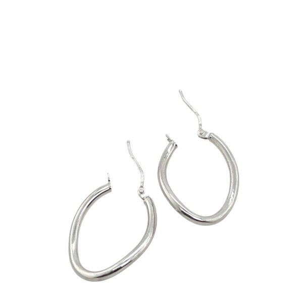 9ct Yellow Gold Plain Hoop Earrings with Click Fittings
