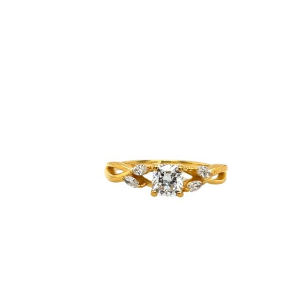 GIA Certified Diamond Ring Set With 0.72ct Diamonds in 14ct Yellow Gold