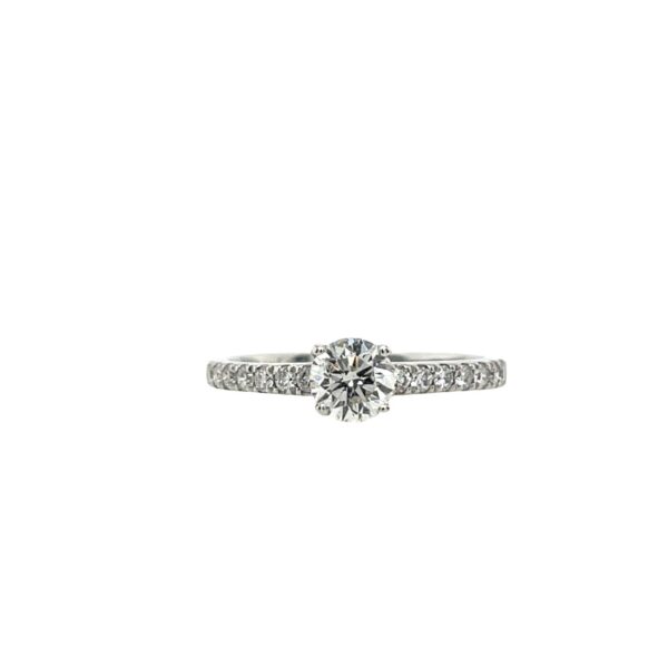 18ct White Gold Classic Solitaire 0.45ct H/SI1 Diamond Engagement Ring