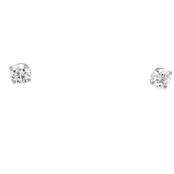 9ct White Gold Lab Created Diamond Stud Earrings, 0.26ct & 0.26ct D/VS1