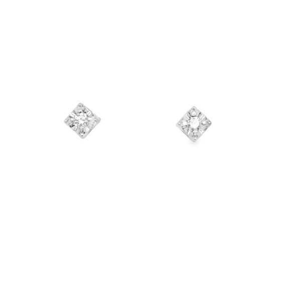 18ct White Gold Diamond Stud Earrings, 0.30ct Diamonds