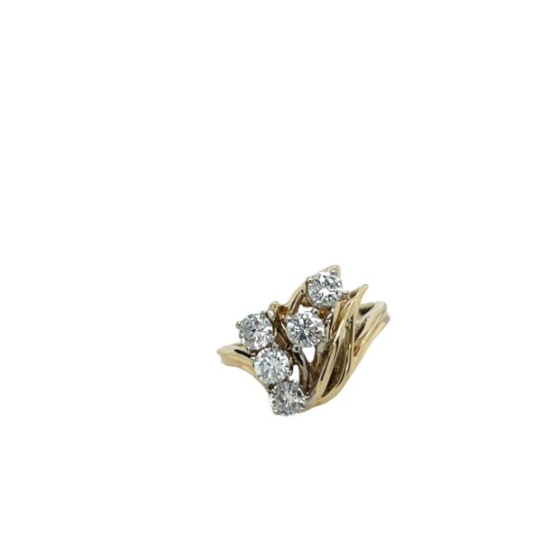 Diamond Cluster Ring Set with 0.60ct In 14ct Yellow & White Gold