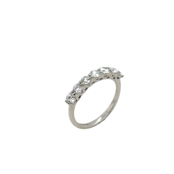 7 Stone Diamond Ring Set With 0.70ct Diamonds in 18ct White Gold