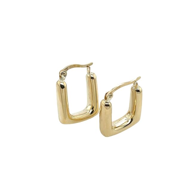 9ct Yellow Gold Hoop Earrings with Click Fittings