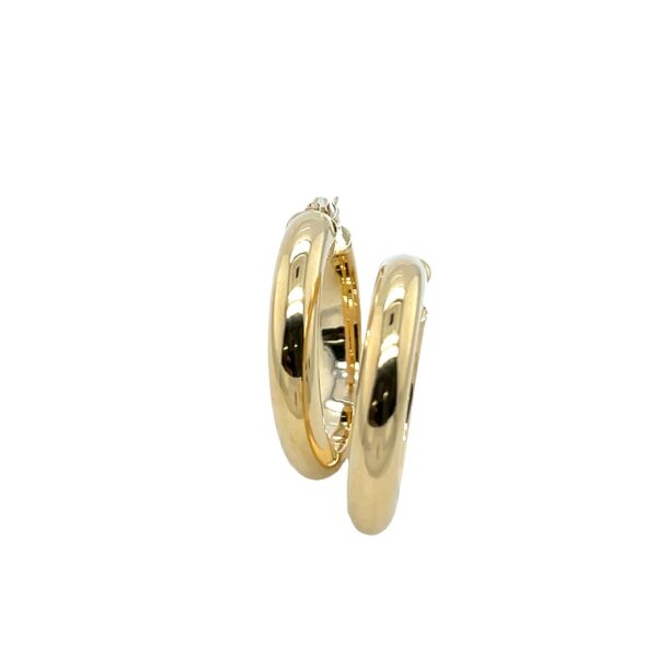 9ct Yellow Gold Hoop Earrings with Click Fittings