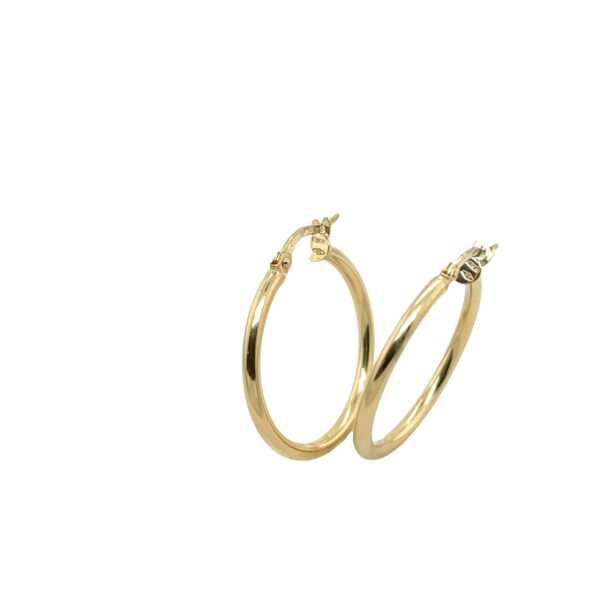 9ct Yellow Gold Hoop Earrings with Click Fittings