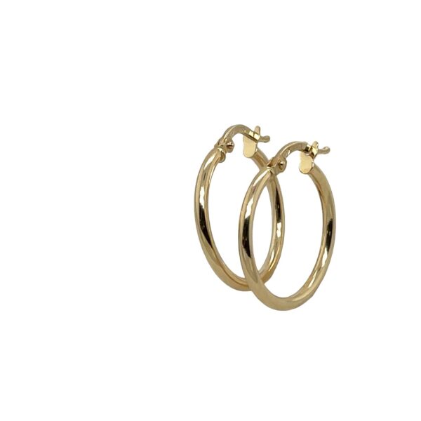 18ct Yellow Gold Hoop Earrings with Click Fittings