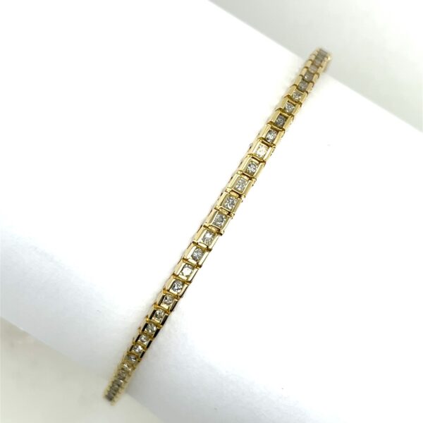 Diamond Tennis Bracelet – 2.0ct Total, Set in 14ct Yellow Gold