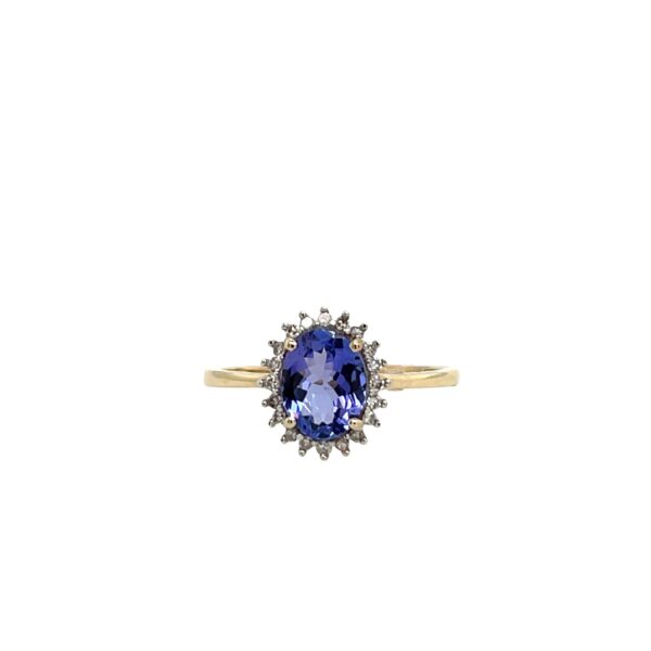 2.30ct Tanzanite & Diamond Ring Set in 9ct Yellow & White Gold