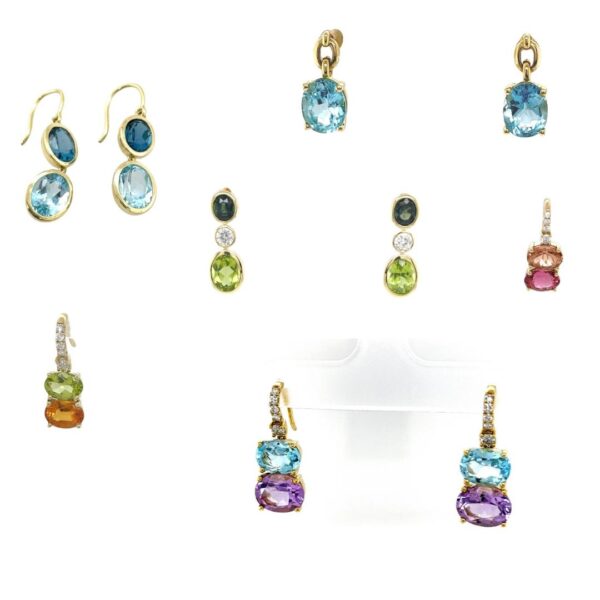 Coloured Stone Earrings