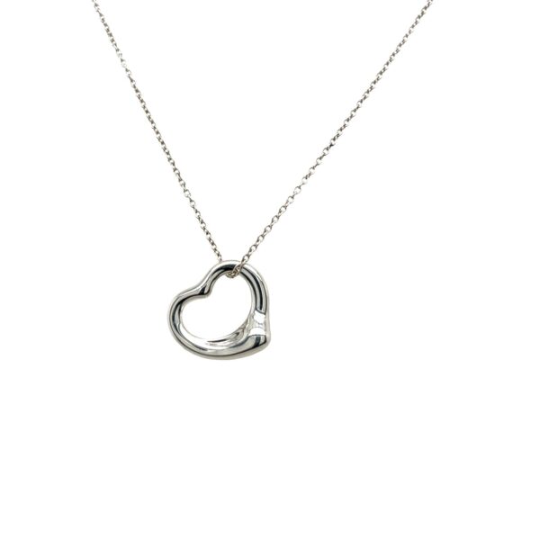 Tiffany & Co. 925 Silver Elsa Peretti Open Heart Pendant