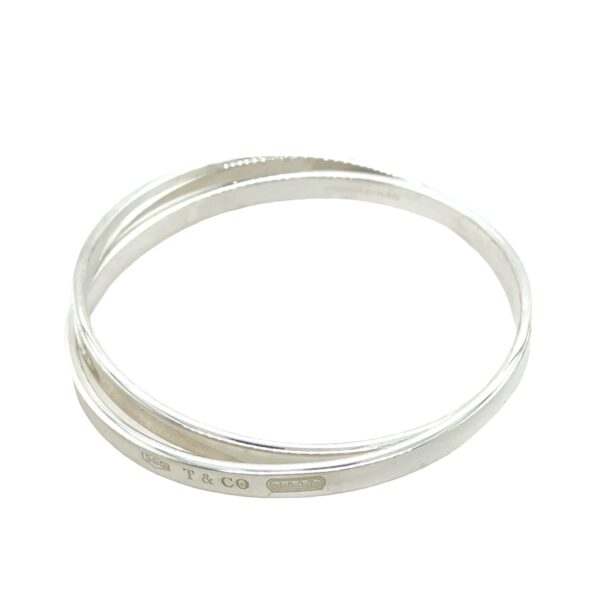 Tiffany & Co Silver 2 Bangle Bracelet