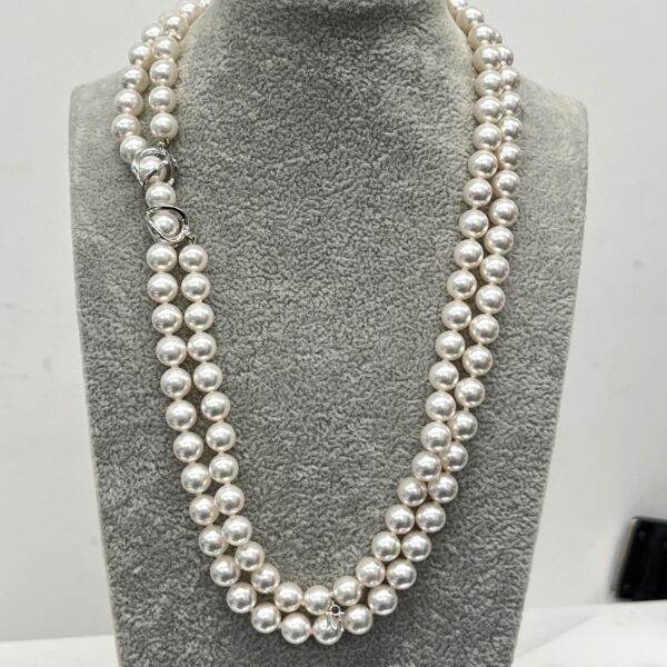 Mikimoto Cultured Pearl Strand Necklace – 18ct White Gold Clasp