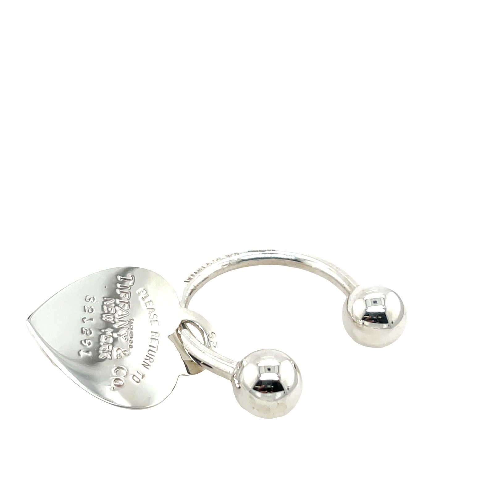 Tiffany & Co. Return to Tiffany Heart Tag Key Ring – 925 Sterling Silver